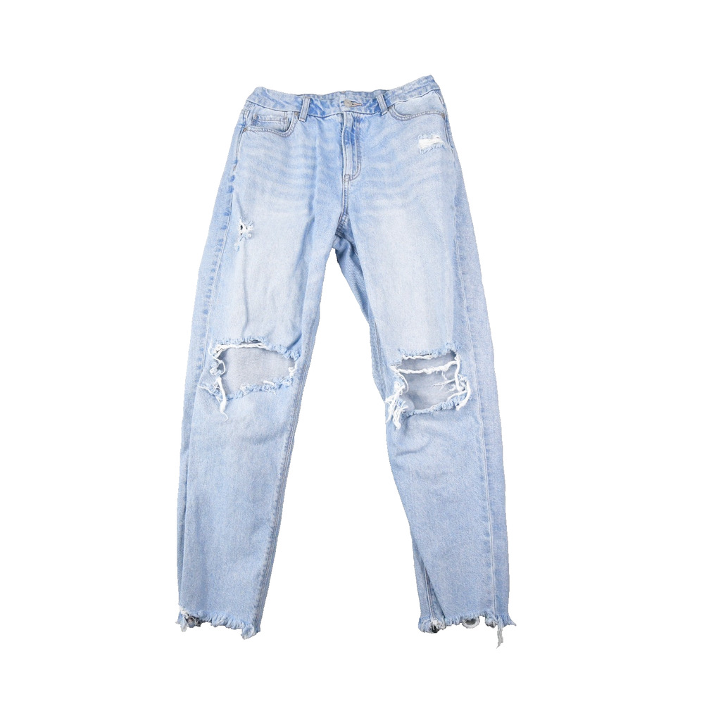 American Eagle Curvy Mom Jean Womens 10 Reg (28x28) Distressed Blue Denim